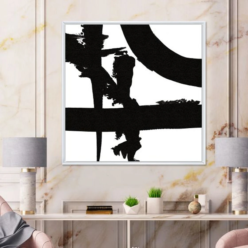 Toile « Black and White Crossing Paths I »