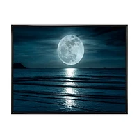 Toile « Super Moon Over The Sea I