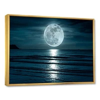 Toile « Super Moon Over The Sea I