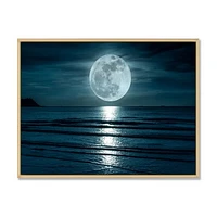 Toile « Super Moon Over The Sea I