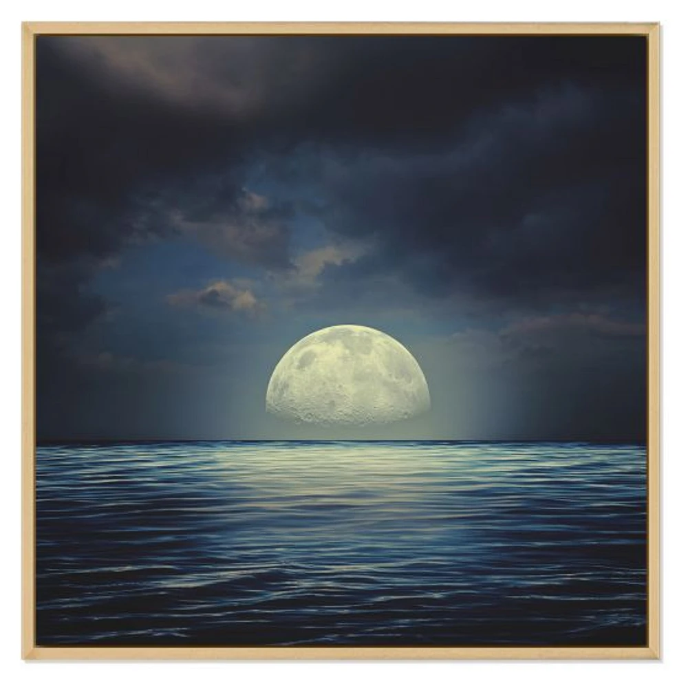 Super Moon Over The Sea II  Wall Art