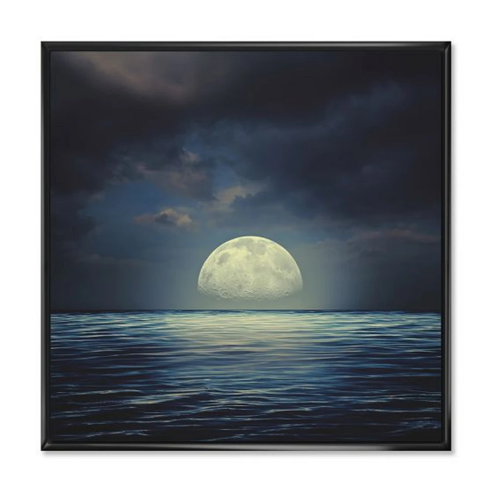 Super Moon Over The Sea II  Wall Art