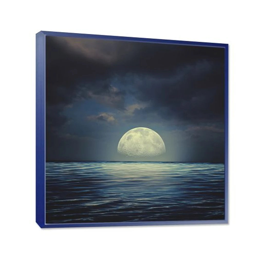 Super Moon Over The Sea II  Wall Art