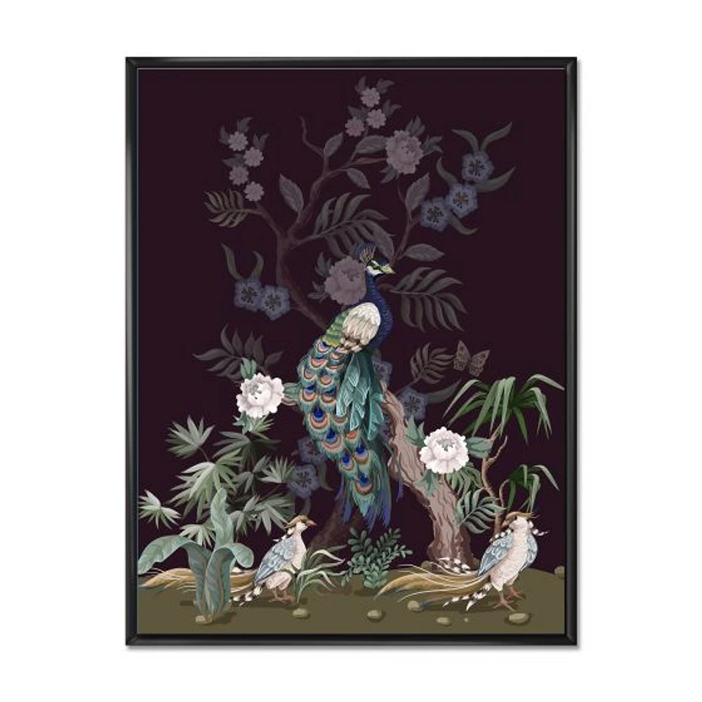 Chinoiserie with Birds and Peonies V  Wall Art