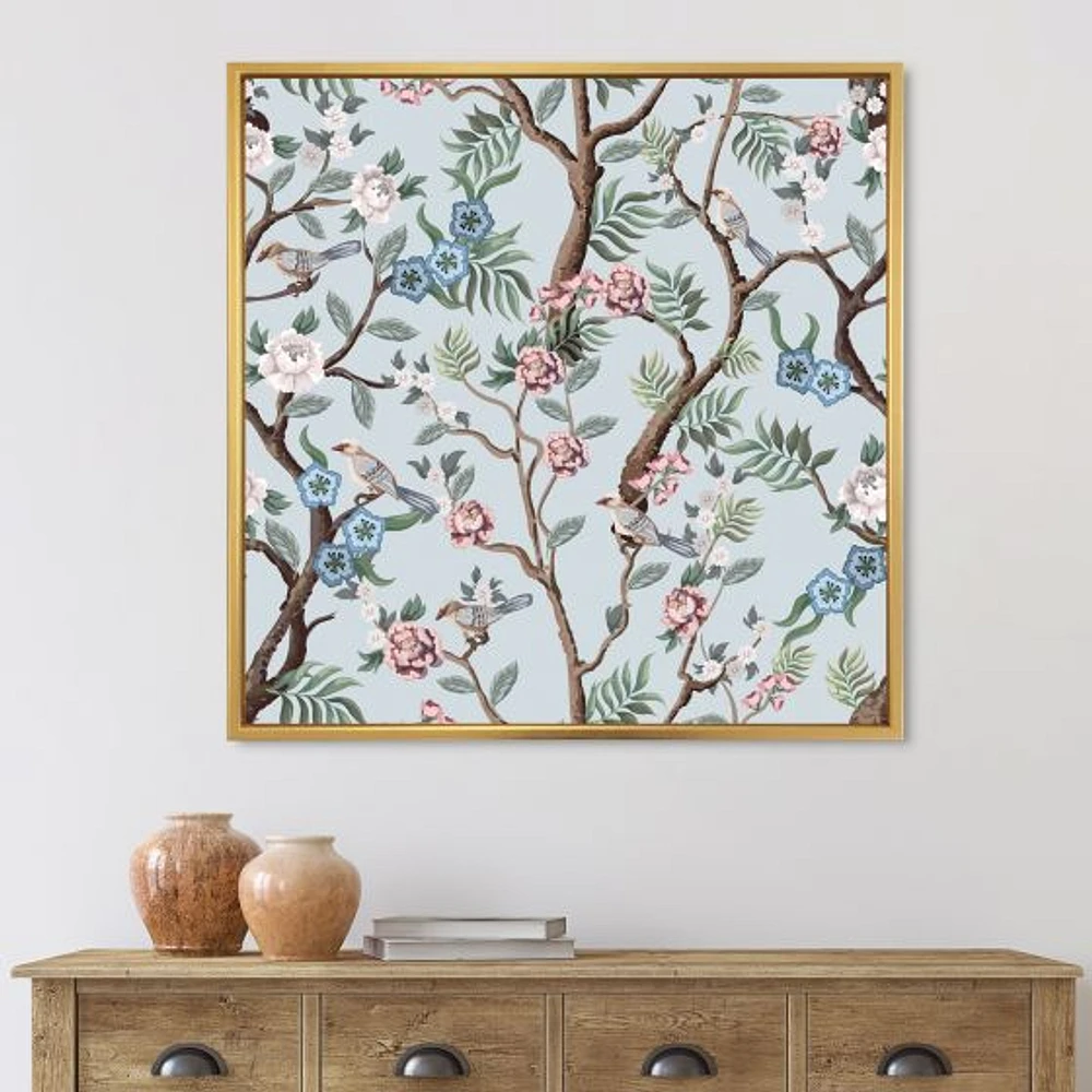 Chinoiserie with Birds and Peonies X  Wall Art