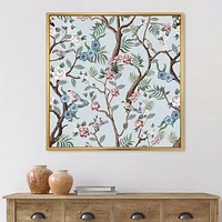 Toile « Chinoiserie with Birds and Peonies X