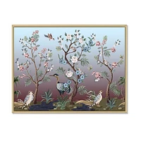 Toile « Chinoiserie with Birds and Peonies XI