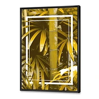 Yellow Bamboo and Tropical Leaves  Wall Art