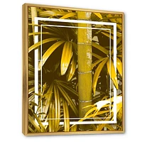 Yellow Bamboo and Tropical Leaves  Wall Art