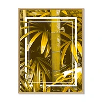 Yellow Bamboo and Tropical Leaves  Wall Art