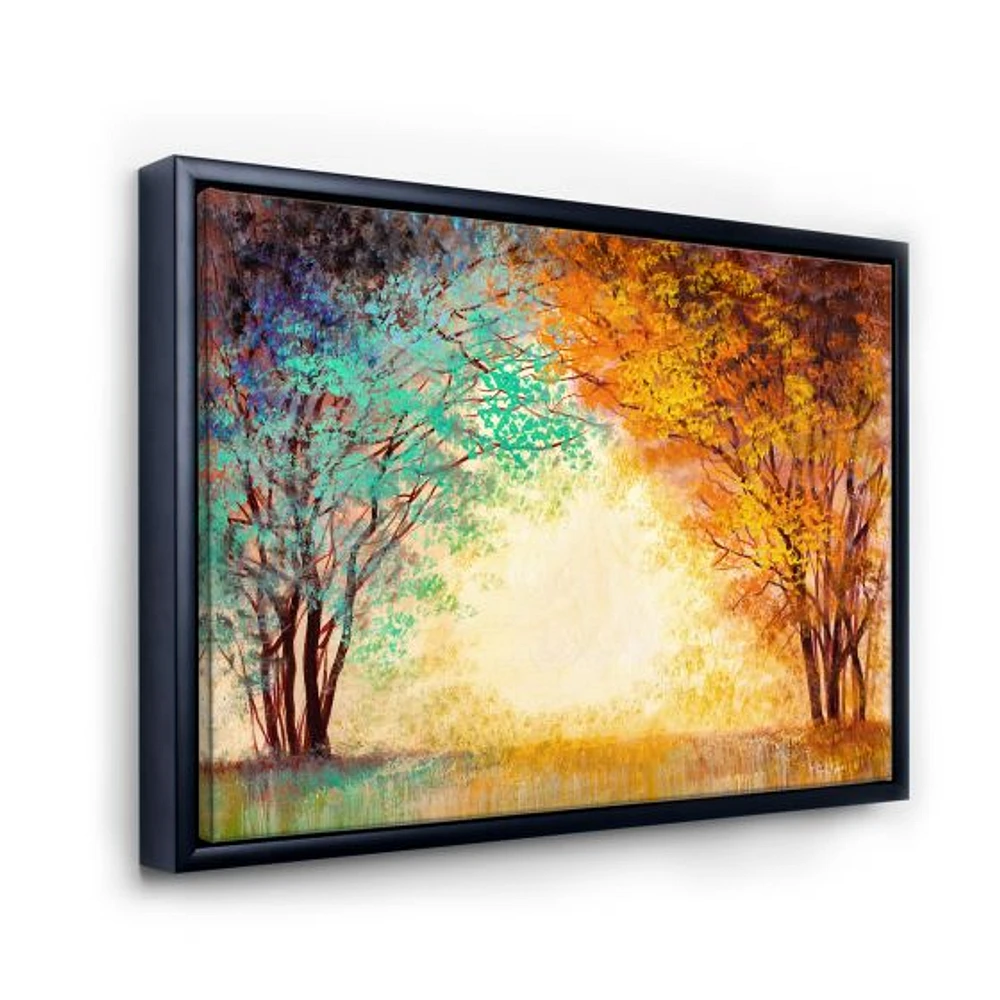 Alley Through The Park Autumn Sunset  Wall Art