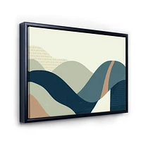 Abstract Geometric Landscape with Hills  Wall Art