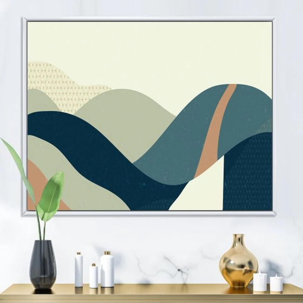 Abstract Geometric Landscape with Hills  Wall Art