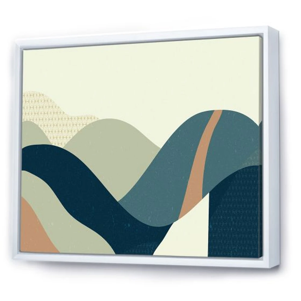 Abstract Geometric Landscape with Hills  Wall Art