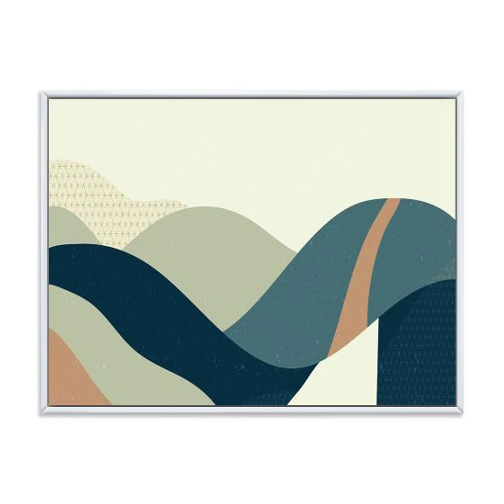 Abstract Geometric Landscape with Hills  Wall Art