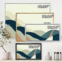 Toile « Abstract Geometric Landscape with Hills