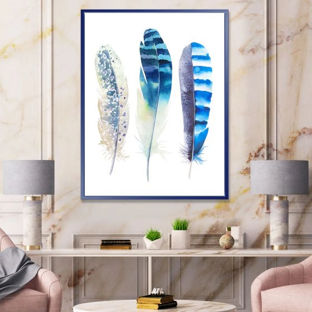 Colourful Boho Feathers I  Wall Art