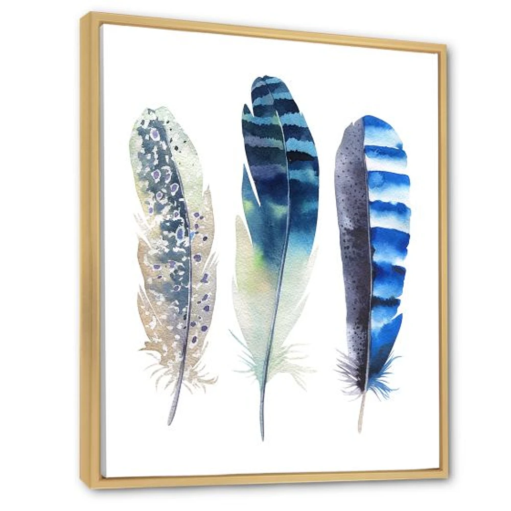 Toile « Colourful Boho Feathers I »