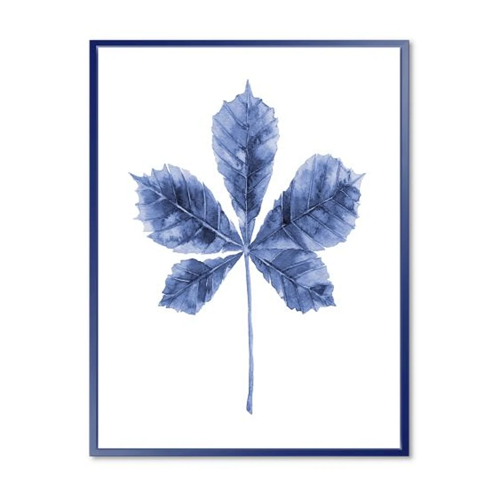 Toile « Navy Blue Chestnut Leaf »