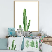 Toile « Green Cactus South Western Plant Botanical Detail »