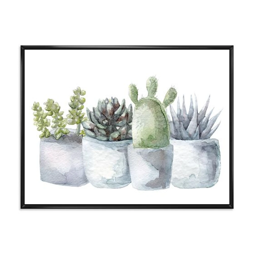 Toile « Cactus and Succulent House Plants I