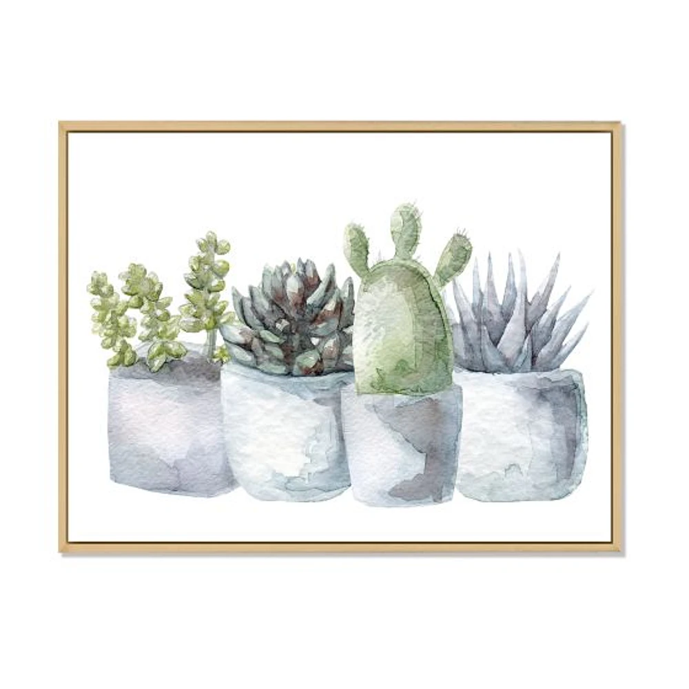 Toile « Cactus and Succulent House Plants I