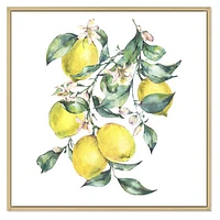 Toile « Branch of Yellow Lemons and Leaves I