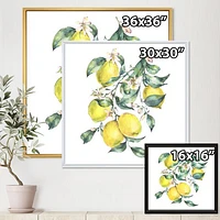 Toile « Branch of Yellow Lemons and Leaves I