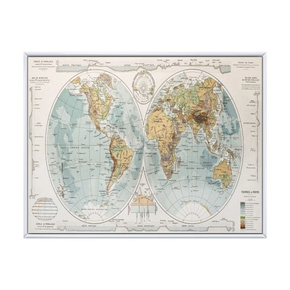 Ancient Map of The World II Wall Art