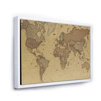 Ancient Map of The World III Canvas Wall Art