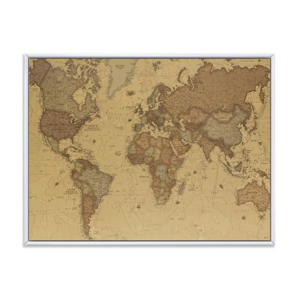 Ancient Map of The World III Canvas Wall Art