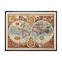 Ancient Map of The World VIII Wall Art