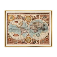 Ancient Map of The World VIII Wall Art