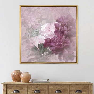 Vintage Purple and Pink Flowers II  Wall Art