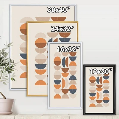 Abstract Sun and Moon S Blue Orange  Wall Art
