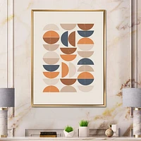 Toile « Abstract Sun and Moon S Blue Orange »