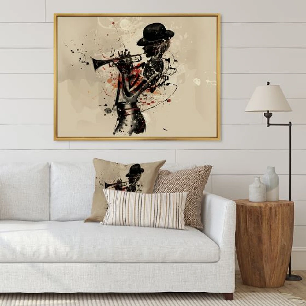 Woman Playing Jazz Trumpet  Wall Art