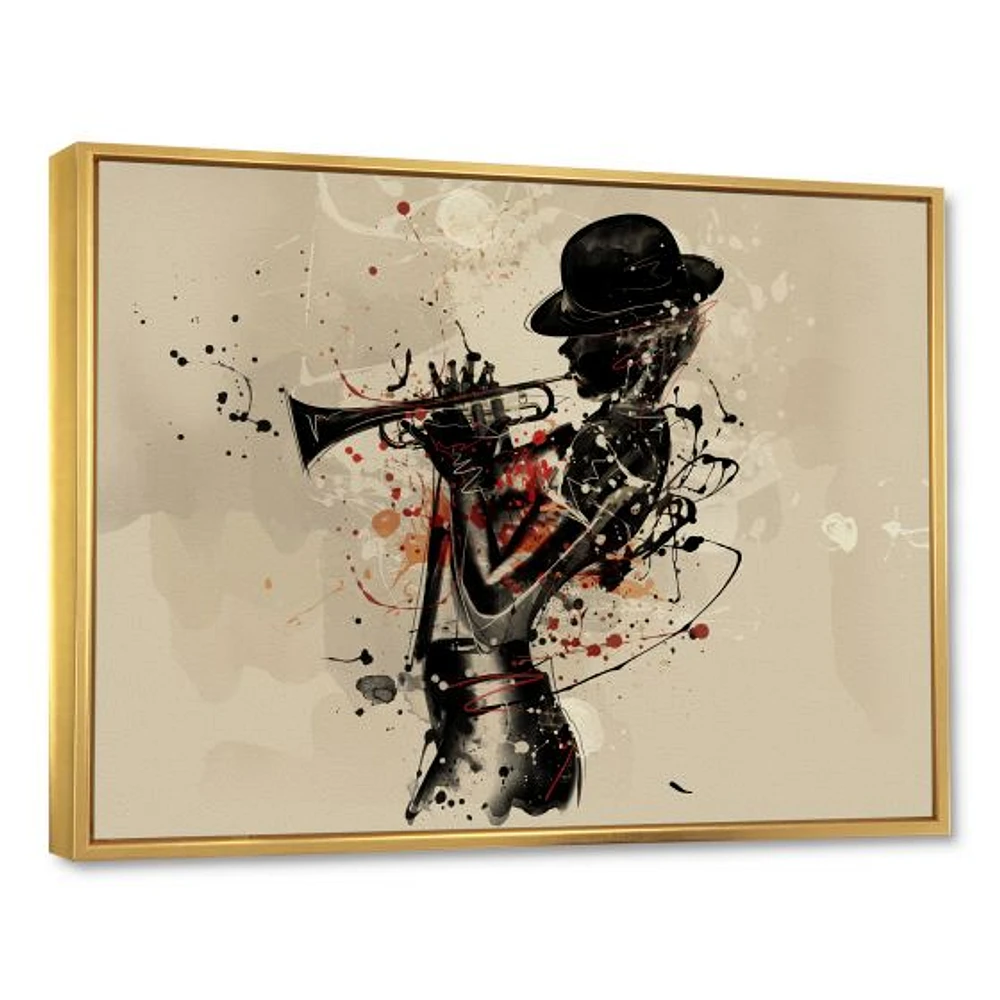 Woman Playing Jazz Trumpet  Wall Art