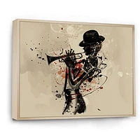 Woman Playing Jazz Trumpet  Wall Art