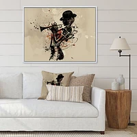 Woman Playing Jazz Trumpet  Wall Art