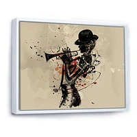 Woman Playing Jazz Trumpet  Wall Art