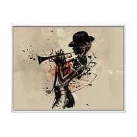 Woman Playing Jazz Trumpet  Wall Art