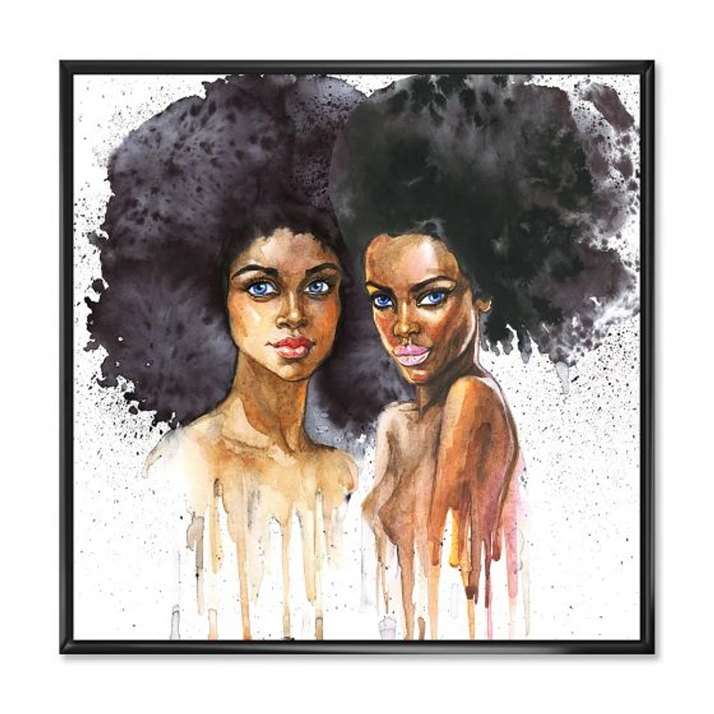 Toile « Portrait of Two Afro American Women