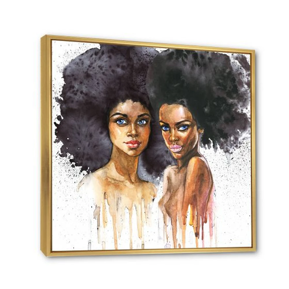 Portrait of Two Afro American Women  Wall Art