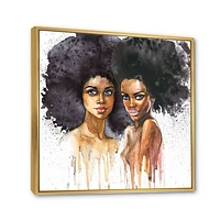 Portrait of Two Afro American Women  Wall Art