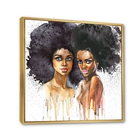 Portrait of Two Afro American Women  Wall Art