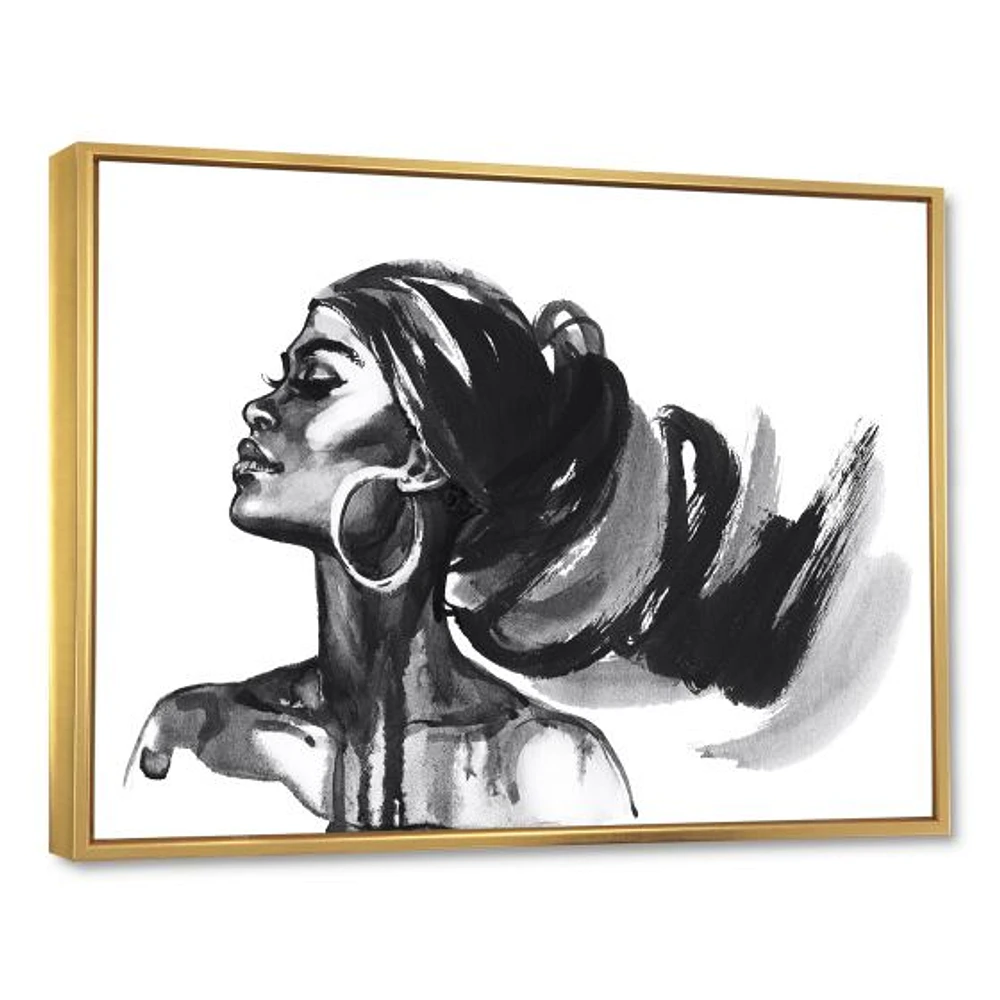 Monochrome Portrait of African American Woman IV  Wall Art