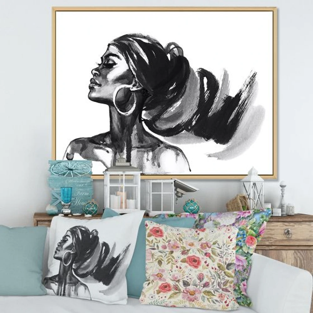 Monochrome Portrait of African American Woman IV  Wall Art