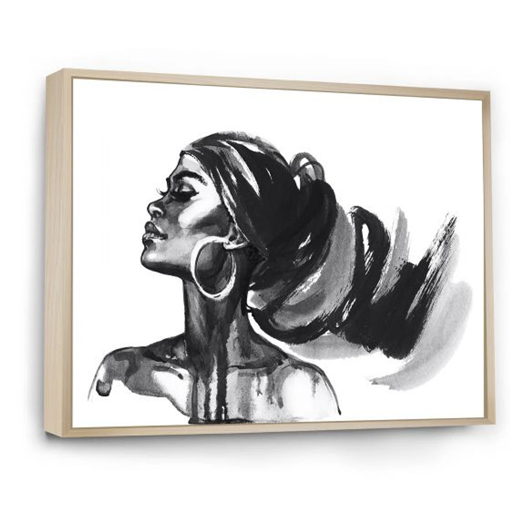 Monochrome Portrait of African American Woman IV  Wall Art