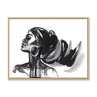 Monochrome Portrait of African American Woman IV  Wall Art